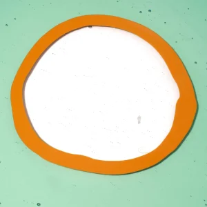 Try Tray Round - Clear Aqua, Ochre