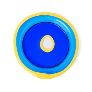Try Tray Round - Clear Blue, Matt Pastel Yellow