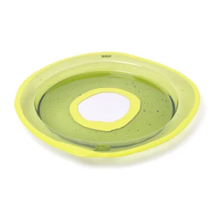 Try Tray Round - Clear Bottle Green, Fluo Yellow