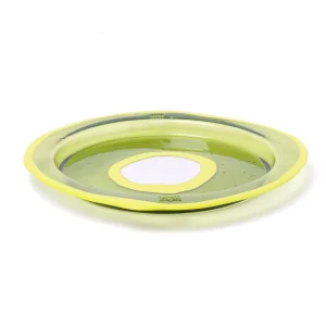 Try Tray Round - Clear Bottle Green, Fluo Yellow