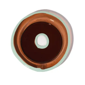 Try Tray Round - Clear Brown, Aqua
