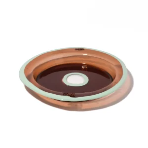 Try Tray Round - Clear Brown, Aqua