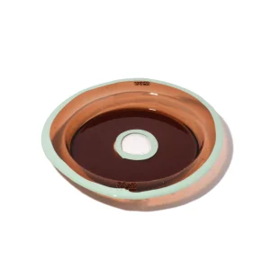 Try Tray Round - Clear Brown, Aqua