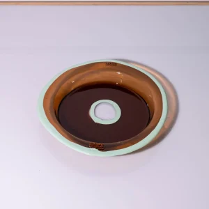 Try Tray Round - Clear Brown, Aqua