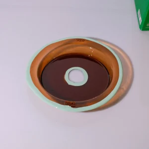 Try Tray Round - Clear Brown, Aqua