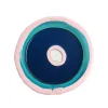 Try Tray Round - Clear Emerald And Matt Pink