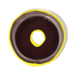Try Tray Round - Clear Fumè, Fluo Yellow