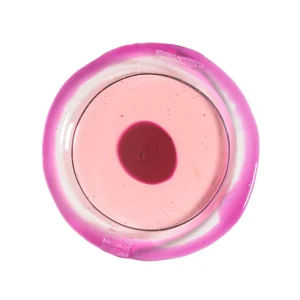 Try Tray Round - Clear Light Ruby, Clear Fuchsia