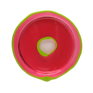 Try Tray Round - Clear Light Fuchsia And Lime