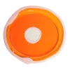 Try Tray Round - Clear Orange And Matt Pastel Pink