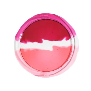 Try Tray Round - Clear Pink, Clear, Fuchsia