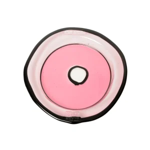 Try Tray Round - Clear Pink And Matt Black