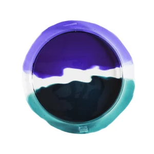 Try Tray Round - Clear Purple, Clear, Emerald Green