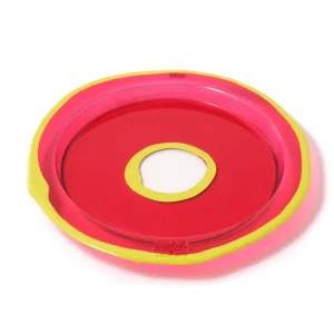 Try Tray Round - Clear Red And Matt Fluo Yellow