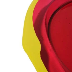 Try Tray Round - Clear Red And Matt Fluo Yellow