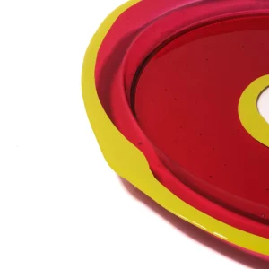 Try Tray Round - Clear Red And Matt Fluo Yellow