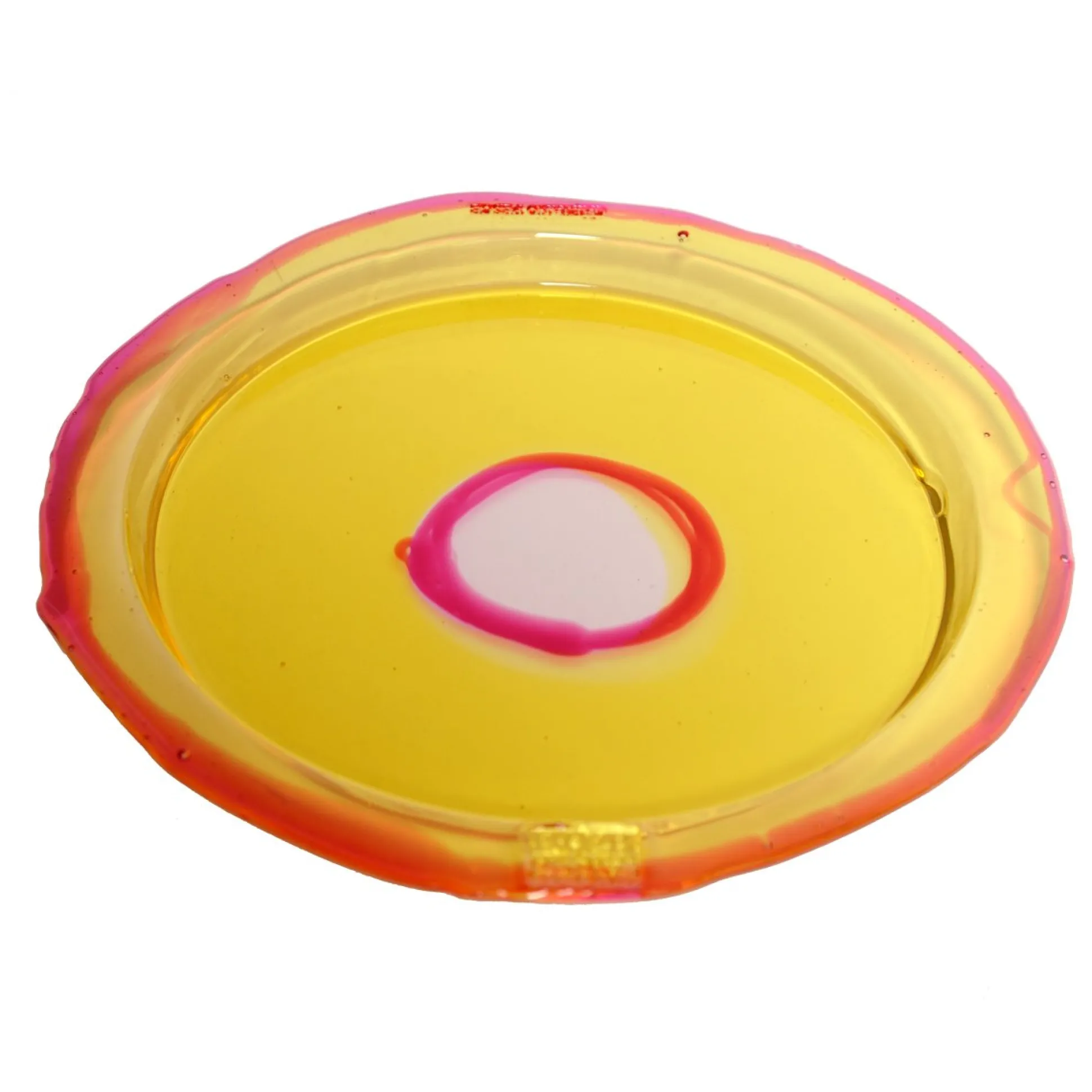 try_tray_round__clear_yel_1.webp Try Tray Round - Clear Yellow And Clear Fuchsia