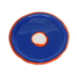 Try Tray Round - Matt Blue And Orange