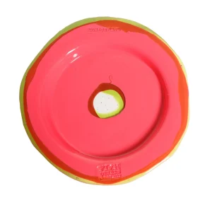 Try Tray Round - Matt Fuchsia And Clear Bottle Green
