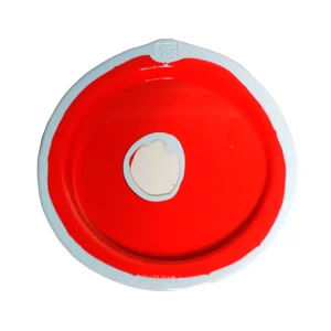 Try Tray Round - Matt Pastel Blue And Matt Coral