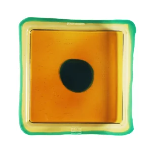 Try Tray Square - Amber, Clear Emerald Green