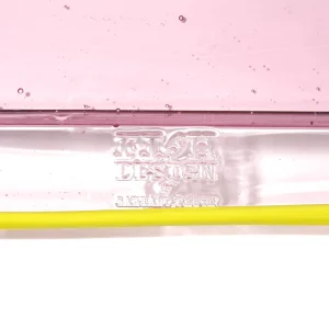 Try Tray Square - Clear Antique Pink, Fluo Yellow