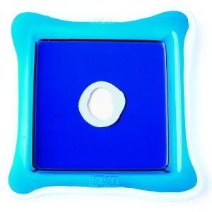 Try Tray Square - Clear Blue And Matt Pastel Blue