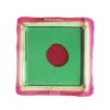 Try Tray Square - Clear Bottle Green And Clear Fuchsia