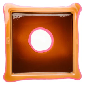 Try Tray Square - Clear Brown And Matt Fuchsia