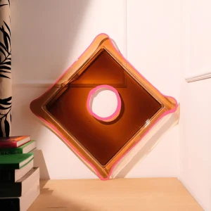 Try Tray Square - Clear Brown And Matt Fuchsia