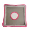 Try Tray Square - Clear Fumè, Matt Fuchsia