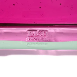 Try Tray Square - Clear Fuchsia, Aqua