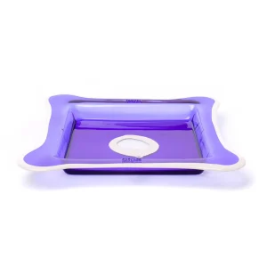 Try Tray Square - Clear Purple, Ivory