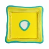 Try Tray Square - Clear Yellow And Matt Turquoise