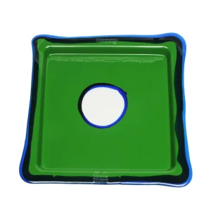 Try Tray Square - Matt Grass Green, Blue Klein