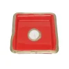 Try Tray Square - Matt Red, Bronze