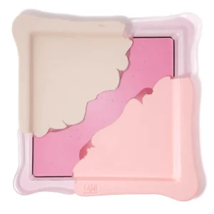 Try Tray Square Stripes - Matt Champagne, Clear Antique Pink And Matt Salmon