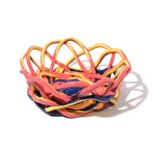 Tutti Frutti II Basket Extra Colour - Matt Coral, Blue And Fluo Yellow