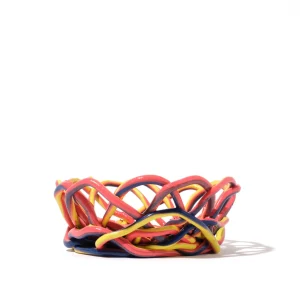 Tutti Frutti II Basket Extra Colour - Matt Coral, Blue And Fluo Yellow