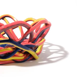 Tutti Frutti II Basket Extra Colour - Matt Coral, Blue And Fluo Yellow