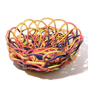 Tutti Frutti II Basket Extra Colour - Matt Coral, Blue And Fluo Yellow