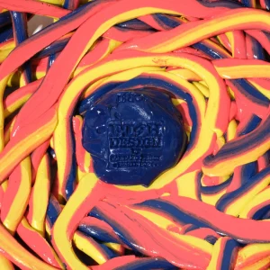 Tutti Frutti II Basket Extra Colour - Matt Coral, Blue And Fluo Yellow