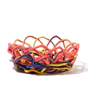 Tutti Frutti II Basket Extra Colour - Matt Coral, Blue And Fluo Yellow