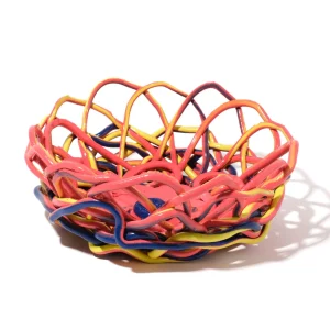 Tutti Frutti II Basket Extra Colour - Matt Coral, Blue And Fluo Yellow
