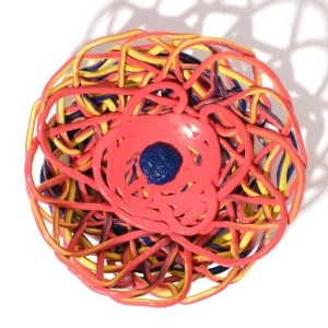 Tutti Frutti II Basket Extra Colour - Matt Coral, Blue And Fluo Yellow