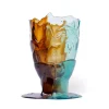 Twins C Vase - Aqua, Brown