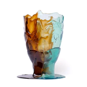 Twins C Vase - Aqua, Brown