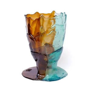 Twins C Vase - Aqua, Brown