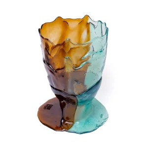 Twins C Vase - Aqua, Brown