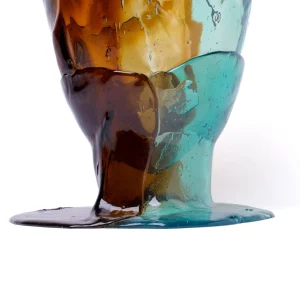 Twins C Vase - Aqua, Brown